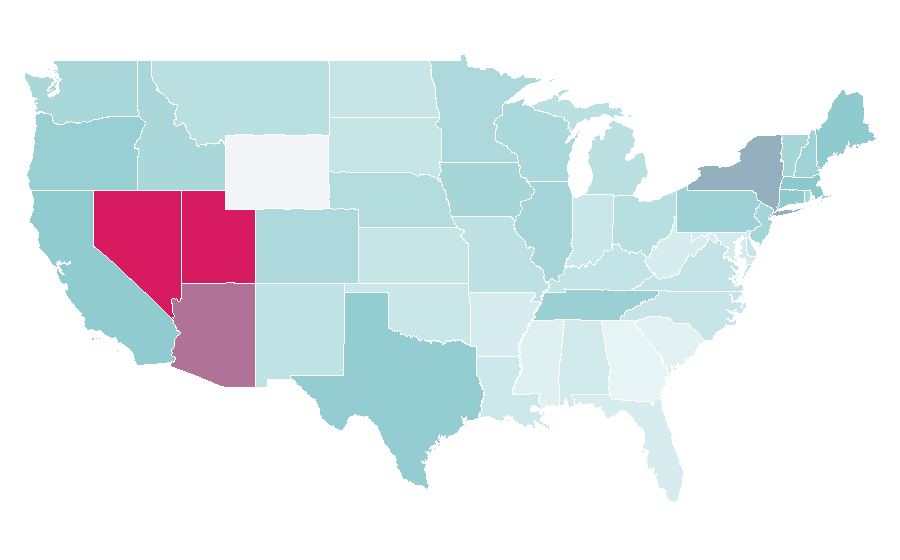 Affinity by region — The Kills, United States