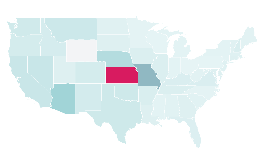 Affinity by region — The Kingdom (professional wrestling), United States