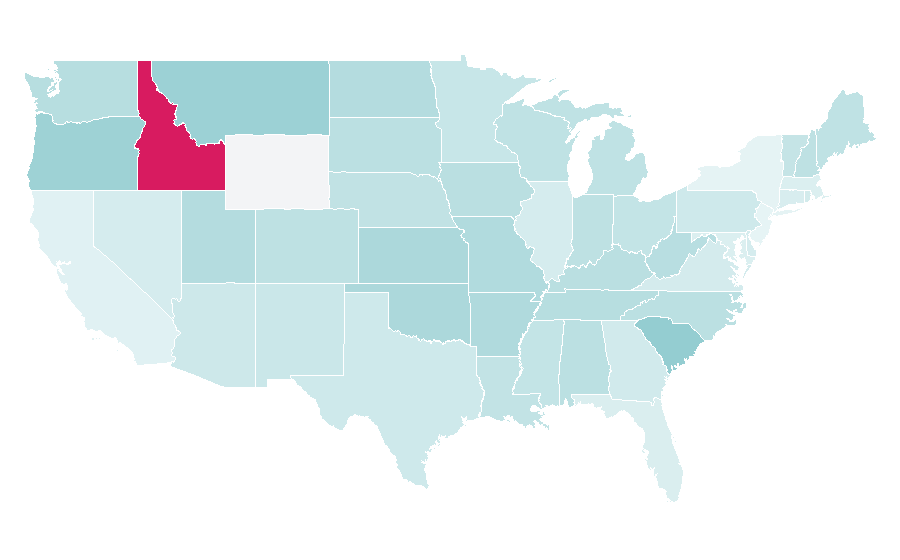 Affinity by region — The Kingsmen, United States