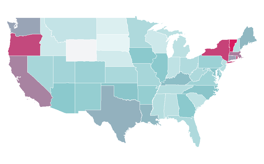 Affinity by region — The L Word, United States
