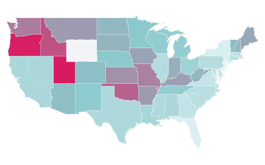 Affinity by region — The Last Man on Earth, United States