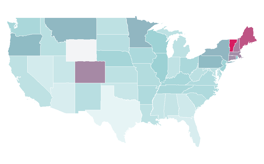 Affinity by region — The Last Waltz, United States