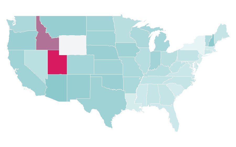 Affinity by region — The Lego Movie, United States