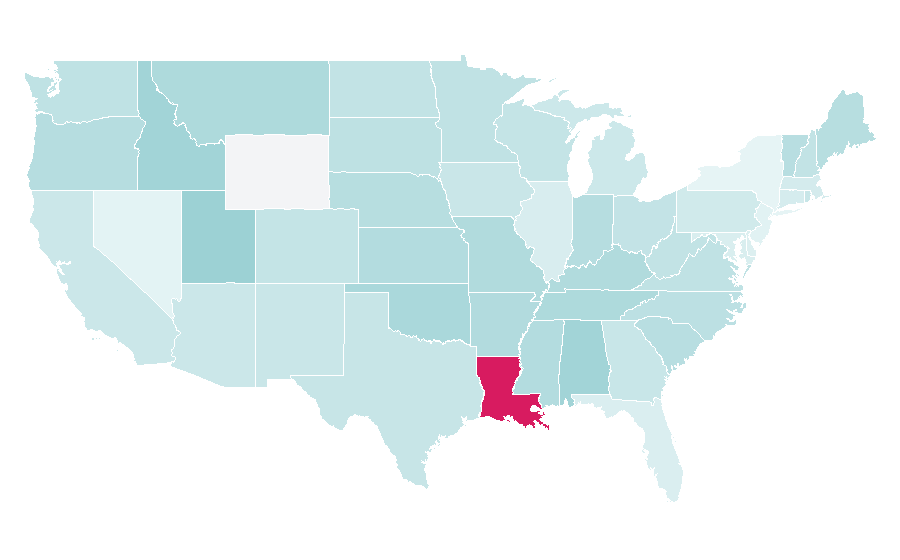 Affinity by region — The Lion, the Witch and the Wardrobe, United States