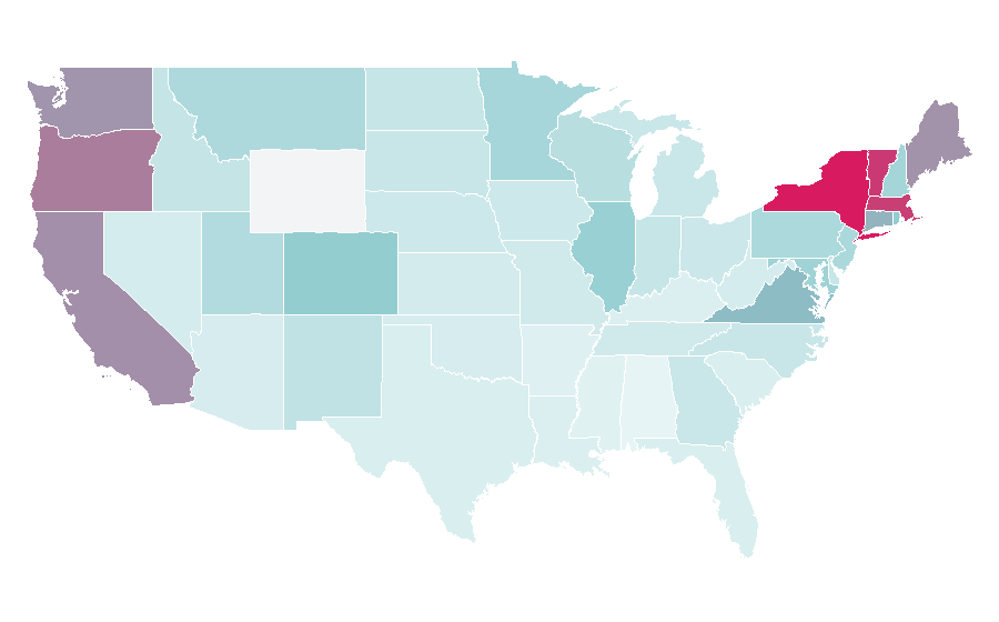 Affinity by region — The Lives of Others, United States