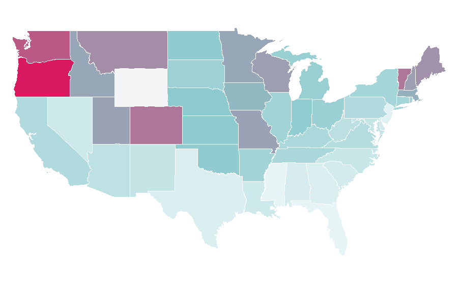 Affinity by region — The Lonely Island, United States