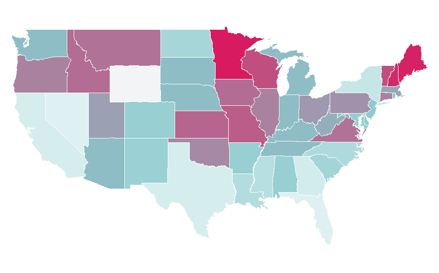 Affinity by region — The Longest Day (film), United States