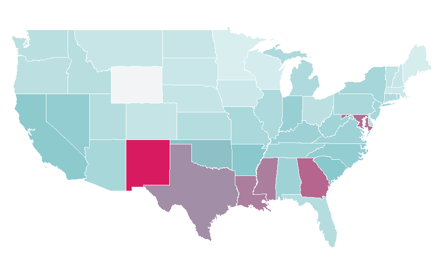 Affinity by region — The Looney Tunes Show, United States