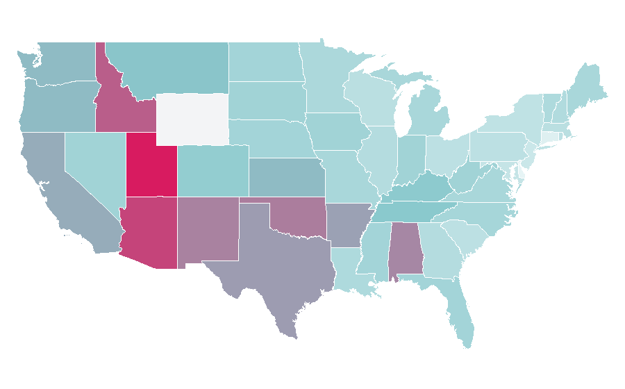 Affinity by region — The Lord of the Rings, United States