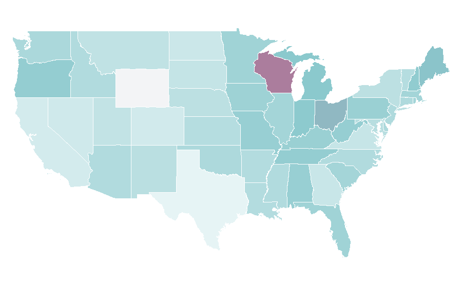 Affinity by region — The Love Boat, United States