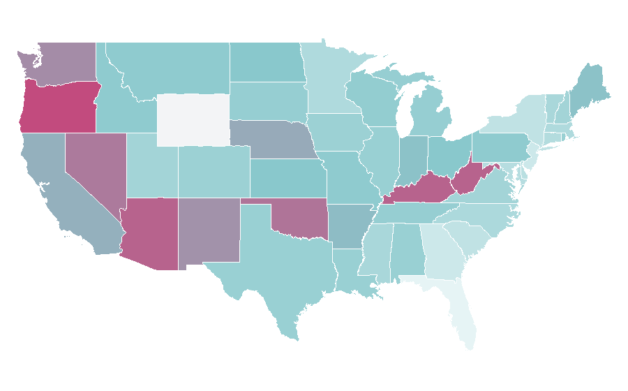 Affinity by region — The Loved Ones, United States