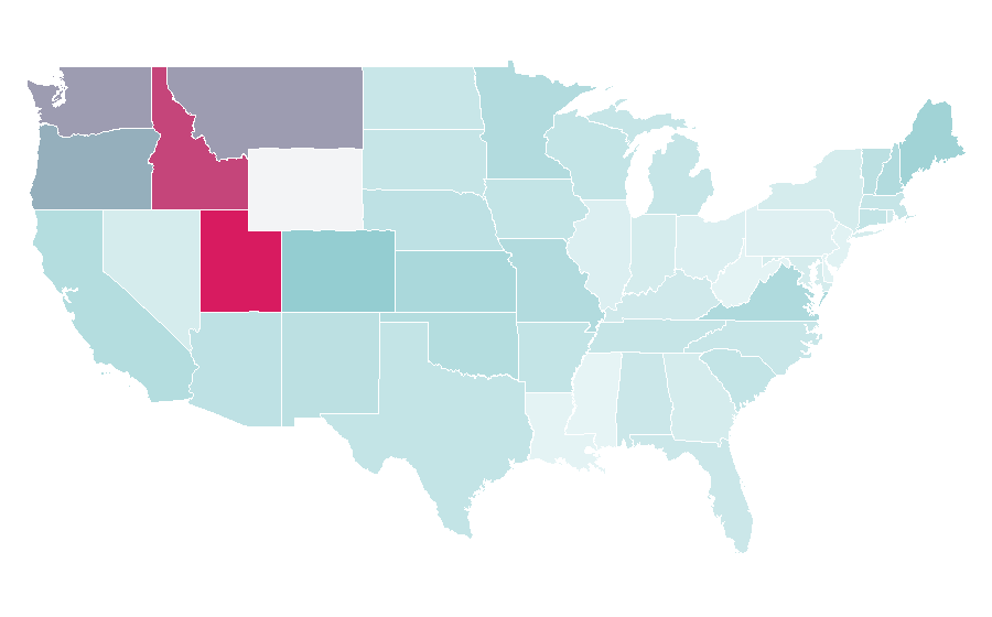 Affinity by region — The Man from U.N.C.L.E., United States