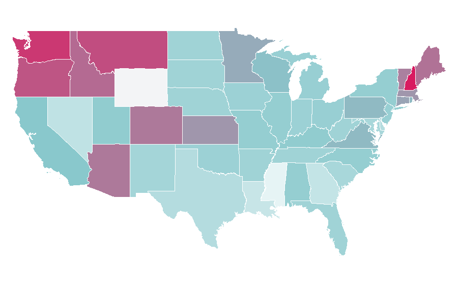 Affinity by region — The Man in the High Castle, United States