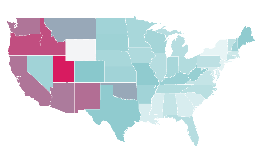 Affinity by region — The Mandalorian, United States