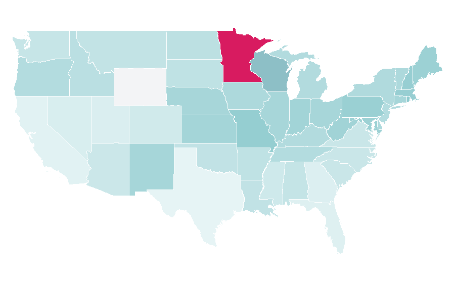 Affinity by region — The Mary Tyler Moore Show, United States