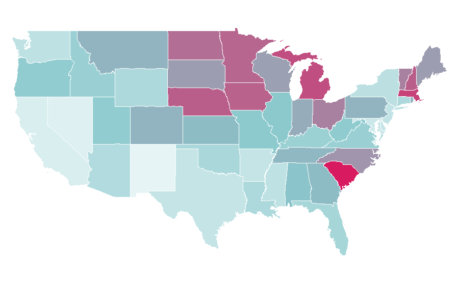 Affinity by region — The Master, United States
