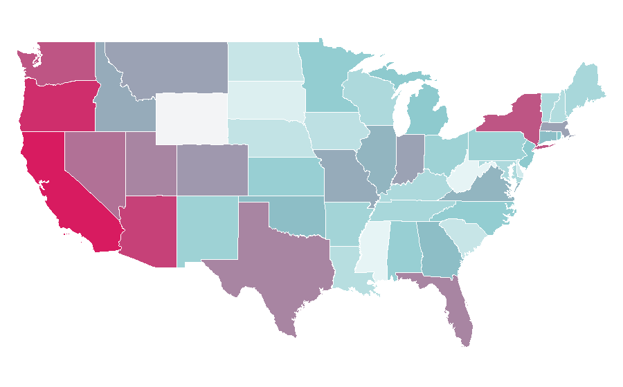 Affinity by region — The Matrix, United States