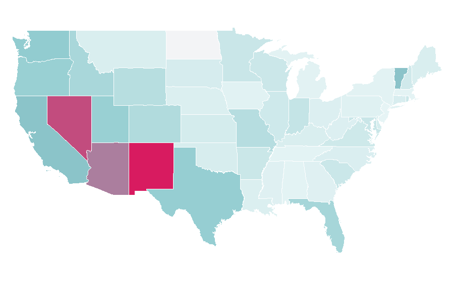 Affinity by region — The Meltdown, United States