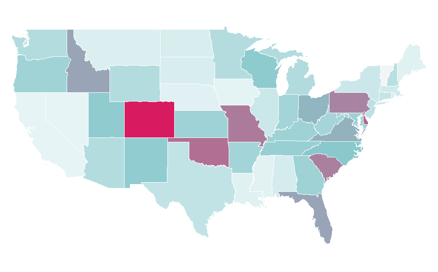 Affinity by region — The Melting Pot, United States