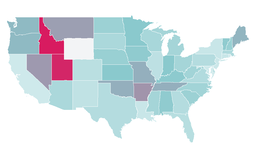 Affinity by region — The Mentalist, United States