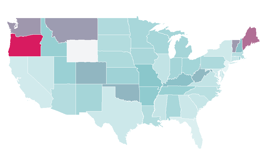 Affinity by region — The Mighty Boosh, United States