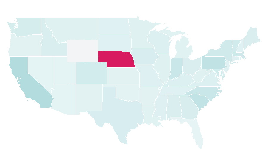 Affinity by region — The Mills (band), United States