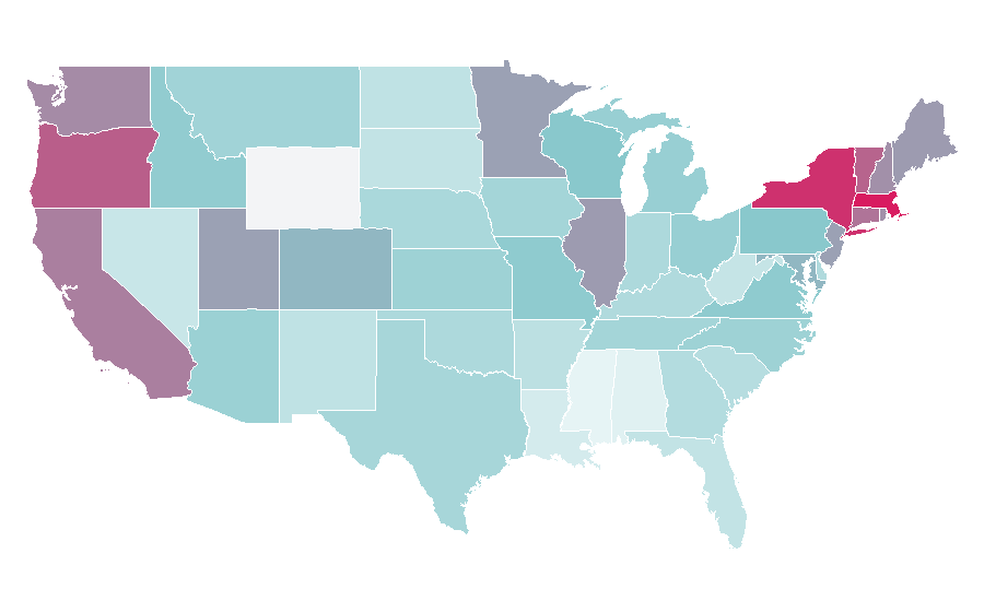 Affinity by region — The Mindy Project, United States
