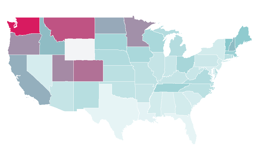 Affinity by region — The Minimalists, United States