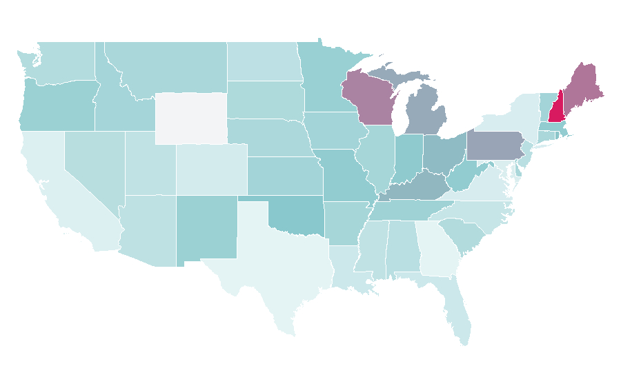 Affinity by region — The Monkees, United States