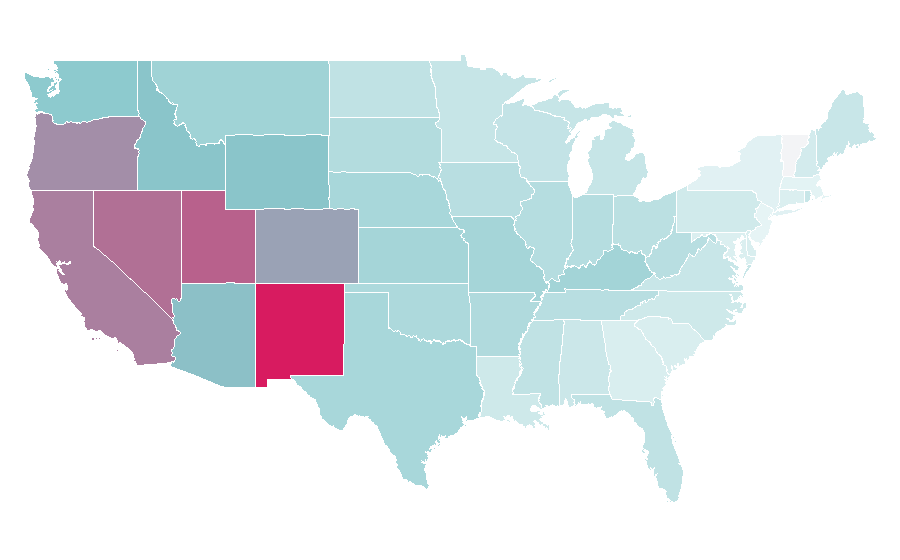 Affinity by region — The Mummy Returns, United States
