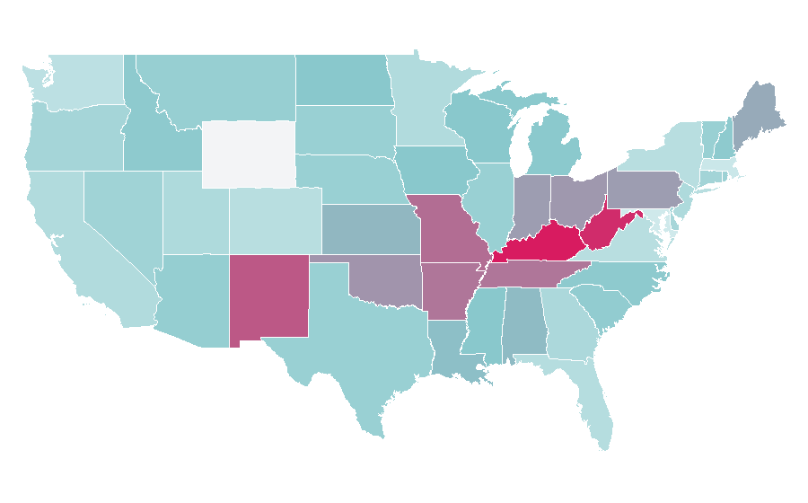 Affinity by region — The Munsters, United States