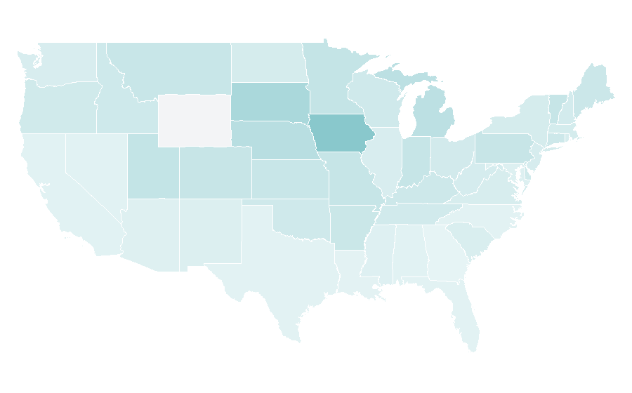 Affinity by region — The Music Man, United States