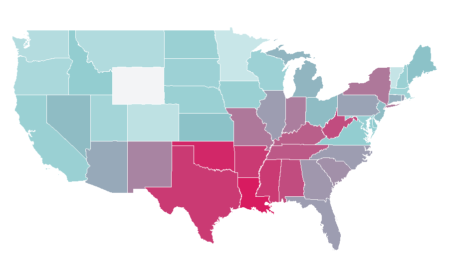 Affinity by region — The Nanny, United States