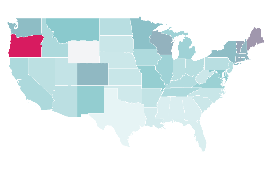 Affinity by region — The New Republic, United States