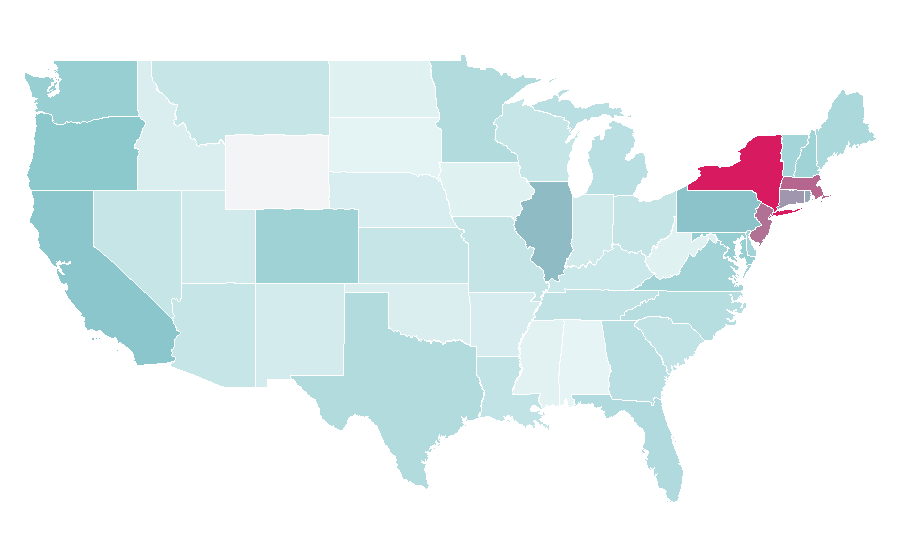 Affinity by region — The Night Of, United States