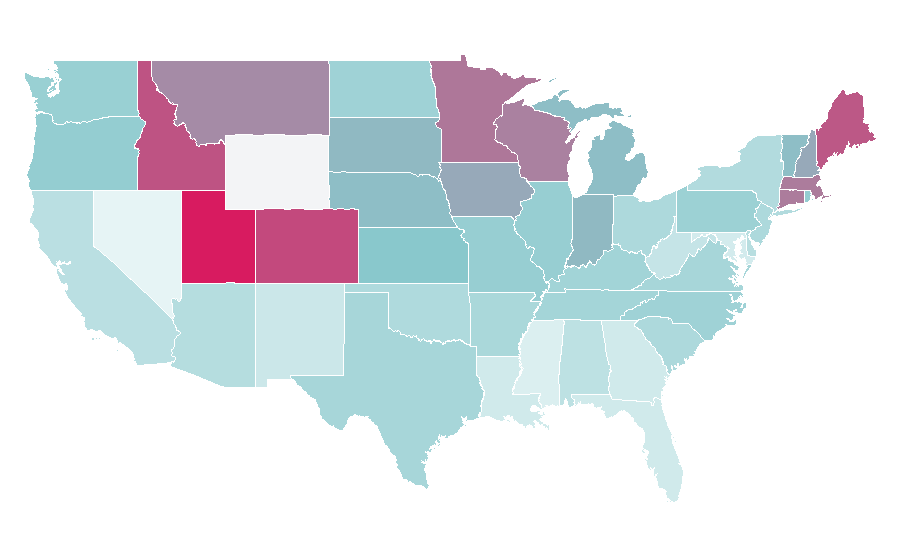Affinity by region — The Nightingales, United States