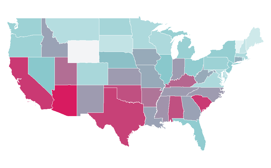 Affinity by region — The Notebook (2004 film), United States