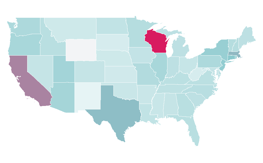 Affinity by region — The O.C., United States