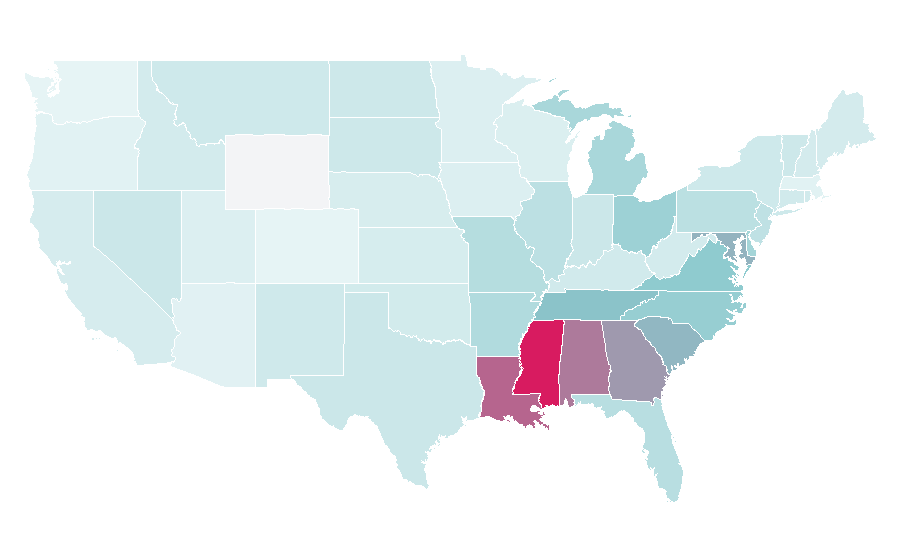 Affinity by region — The O'Jays, United States