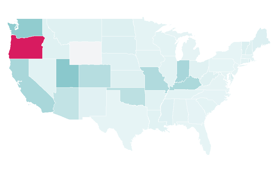 Affinity by region — The Old Spaghetti Factory, United States