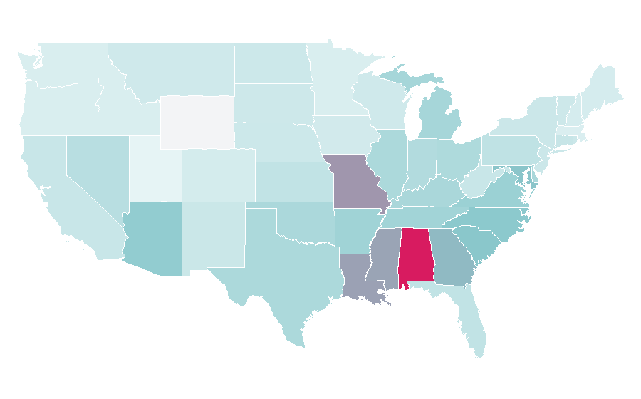 Affinity by region — The Original Kings of Comedy, United States