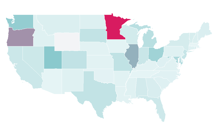 Affinity by region — The Original Pancake House, United States