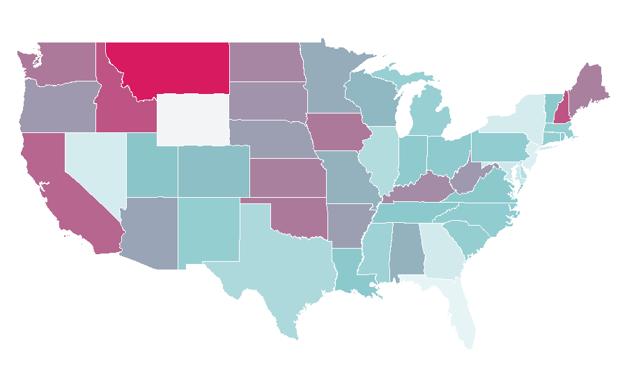 Affinity by region — The Pacific, United States