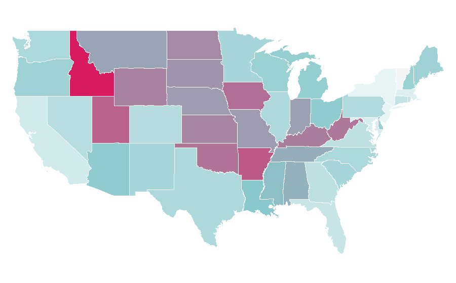 Affinity by region — The Pacifier, United States
