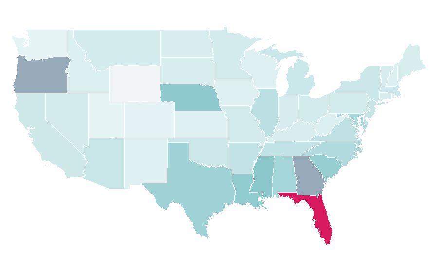Affinity by region — The Parkers, United States