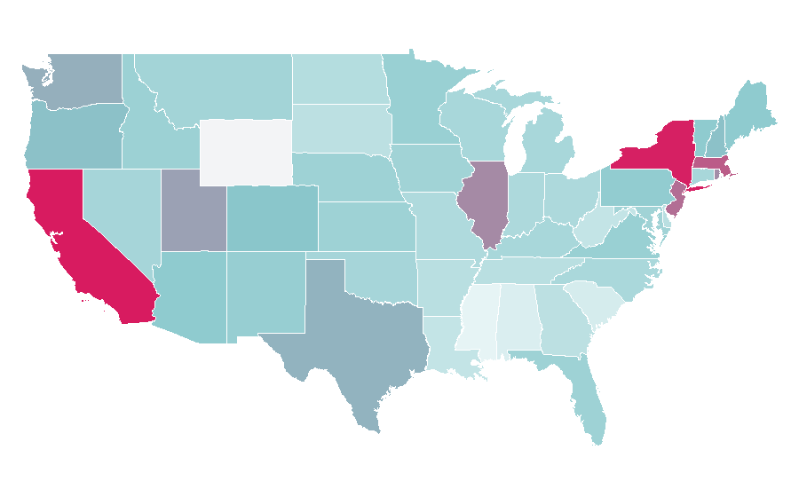 Affinity by region — The Pianist (2002 film), United States