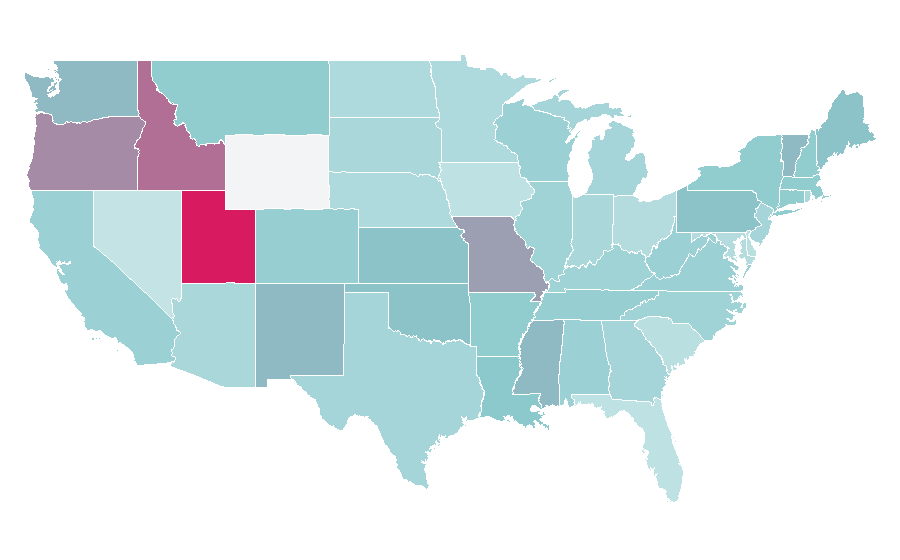 Affinity by region — The Pink Panther, United States