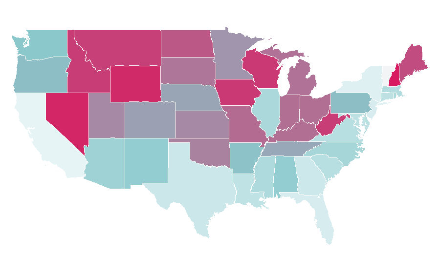 Affinity by region — The Pretty Reckless, United States