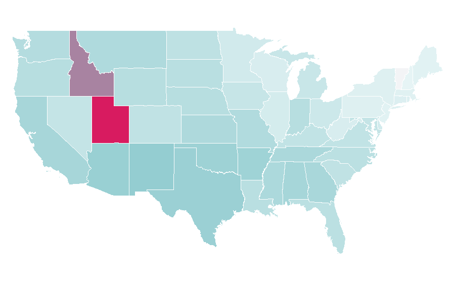 Affinity by region — The Prince of Egypt, United States