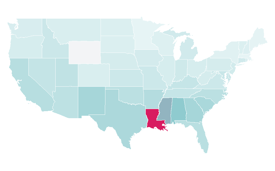 Affinity by region — The Princess and the Frog, United States